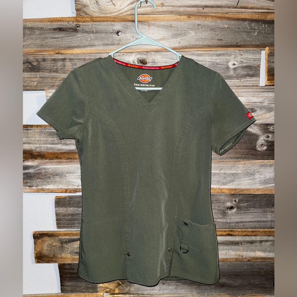 Dickies XXS olive green scrub top